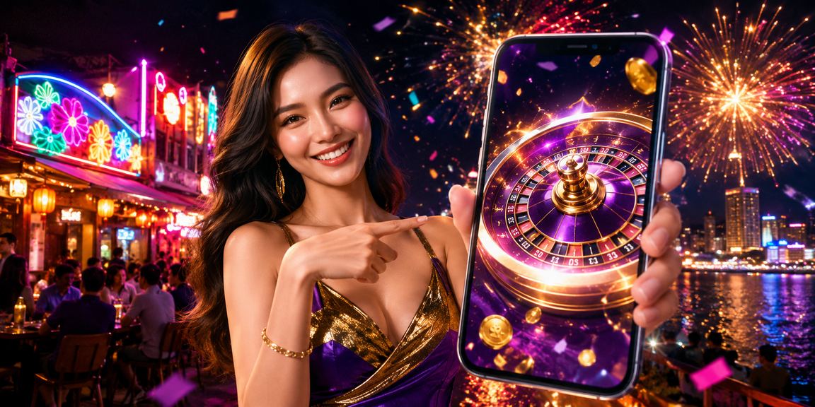 Sảnh Roulette về đêm tại Nha Trang – giao diện sòng bài trực tuyến